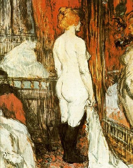 Henri de toulouse-lautrec Weiblicher akt vor der Spiegel oil painting picture